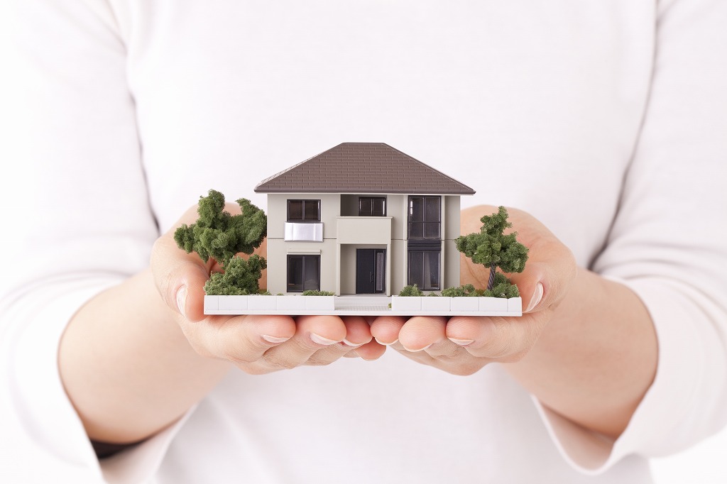 家の模型を持っている